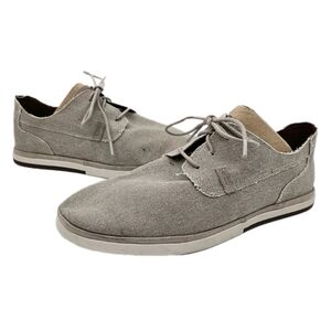 Rockport CH9281 Mens Austyn Grey Lace Up Plain Toe Canvas Oxford Shoe Size 8
